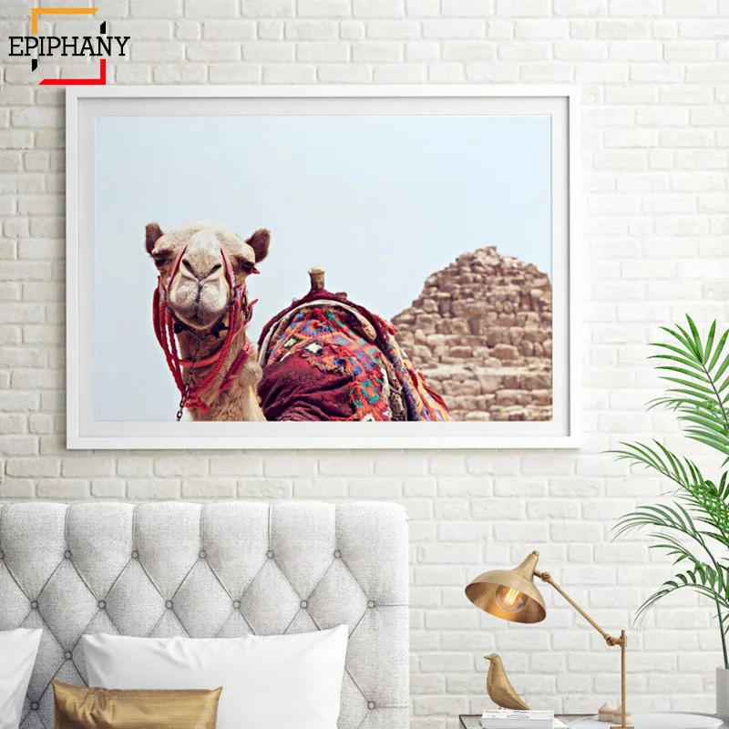 Печать верблюдов марокканские художественные принты декор в стиле бохо