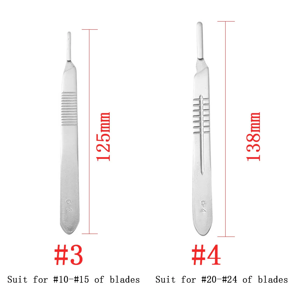 10 шт. скальпель из углеродистой стали с нескользящей ручкой набор