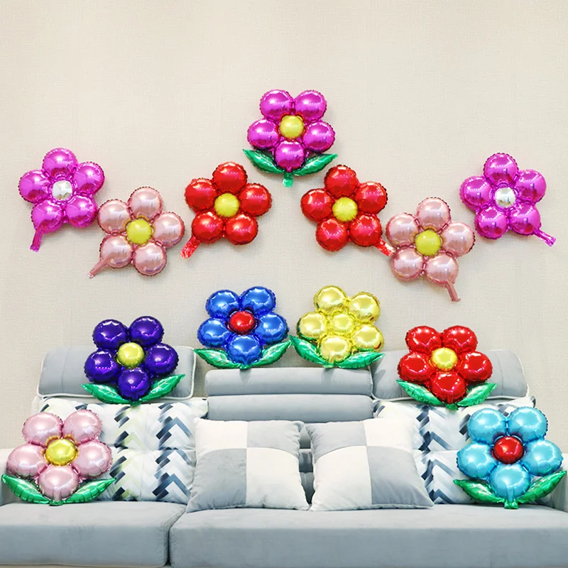 

New Flower Aluminum Film Helium Balloon Birthday Party Wedding Decoration Toy Baby Shower Anniversary Christmas Gift