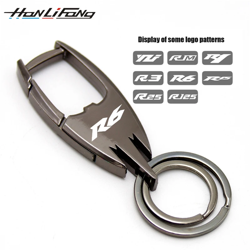 

For Yamaha Motorcycle Keychain YZF R6 R1M R1 R3 R15 R25 R125 Personalized Keyring Custom Key Lettering Emblems Moto Keychain