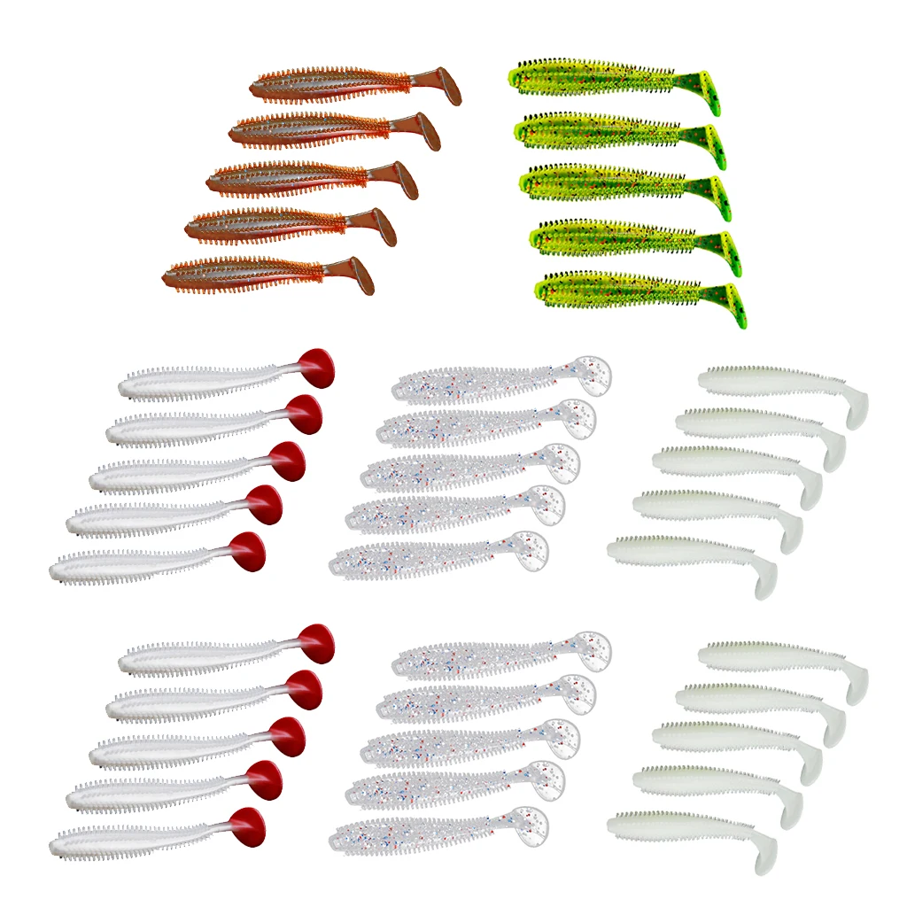 5 шт ПВХ мягкие рыболовные приманки искусственные Червячные Джиги воблеры