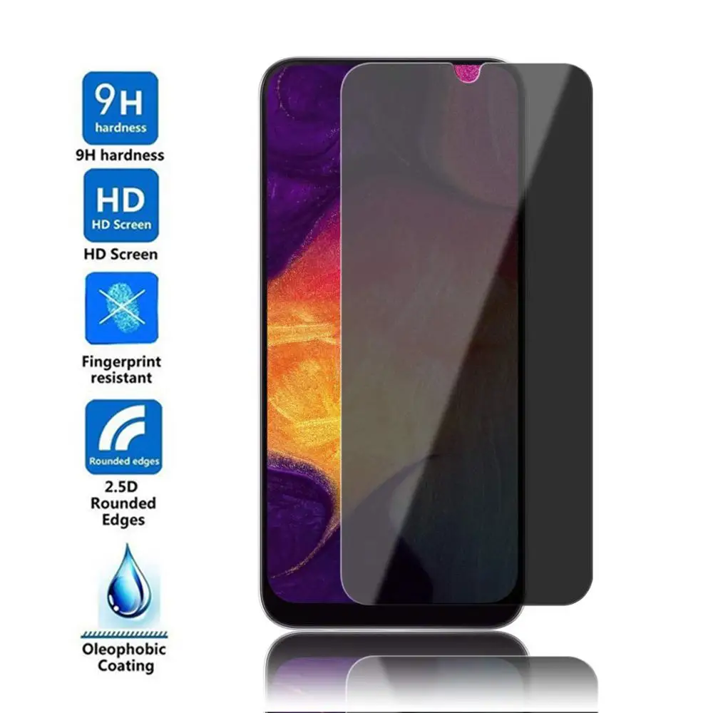 2.5D 9h с защитой от подглядывания чехол из закаленного стекла для Sam Galaxy A10 A10E A20 A20E A50