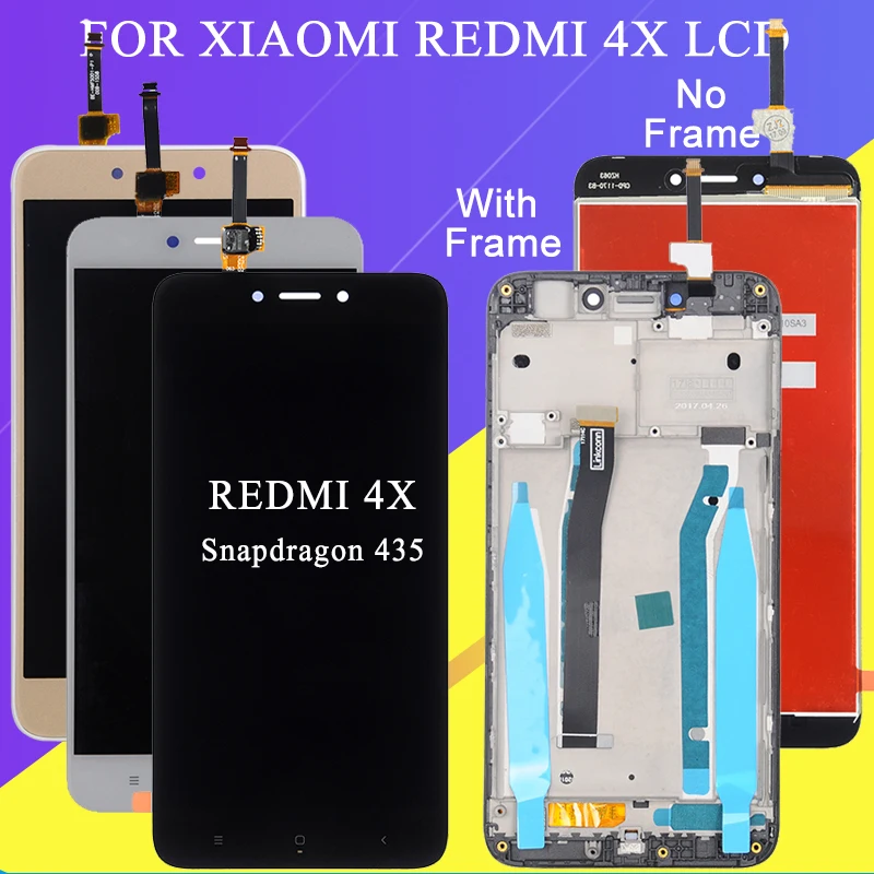 Акция Catteny 5,0 дюймов lcd для Xiaomi Redmi 4X lcd дисплей кодирующий преобразователь сенсорного экрана в сборе 4X дисплей с рамкой