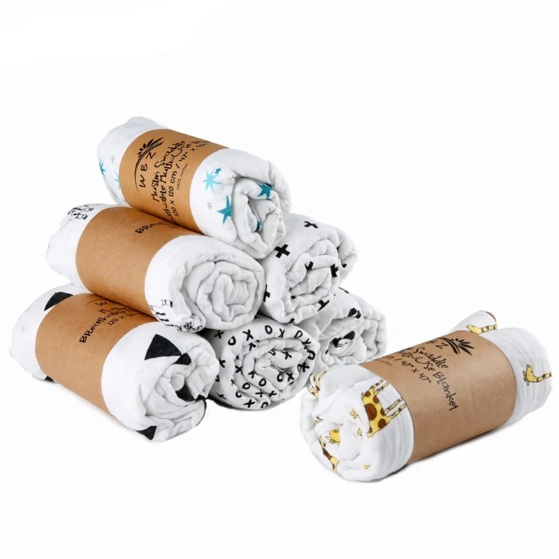 

[simfamily]1Pc Muslin 100% Cotton Baby Swaddles Soft Newborn Blankets Baby Bath Towel Gauze Infant Wrap Sleepsack Stroller Cover