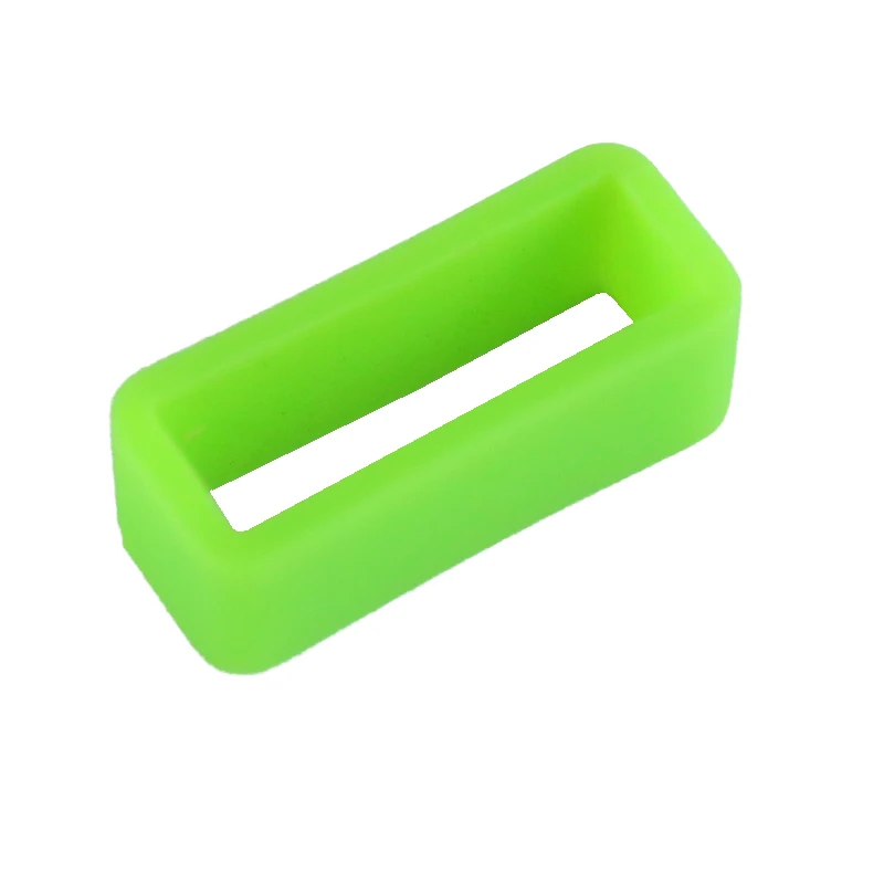 light green Watchbands Strap Loop ring Silicone Rubber Watch Bands Holder Locker Wrist Watch Accessorie 14 16 18 20 22 24 26mm(2 packs - Цвет ремешка: light green