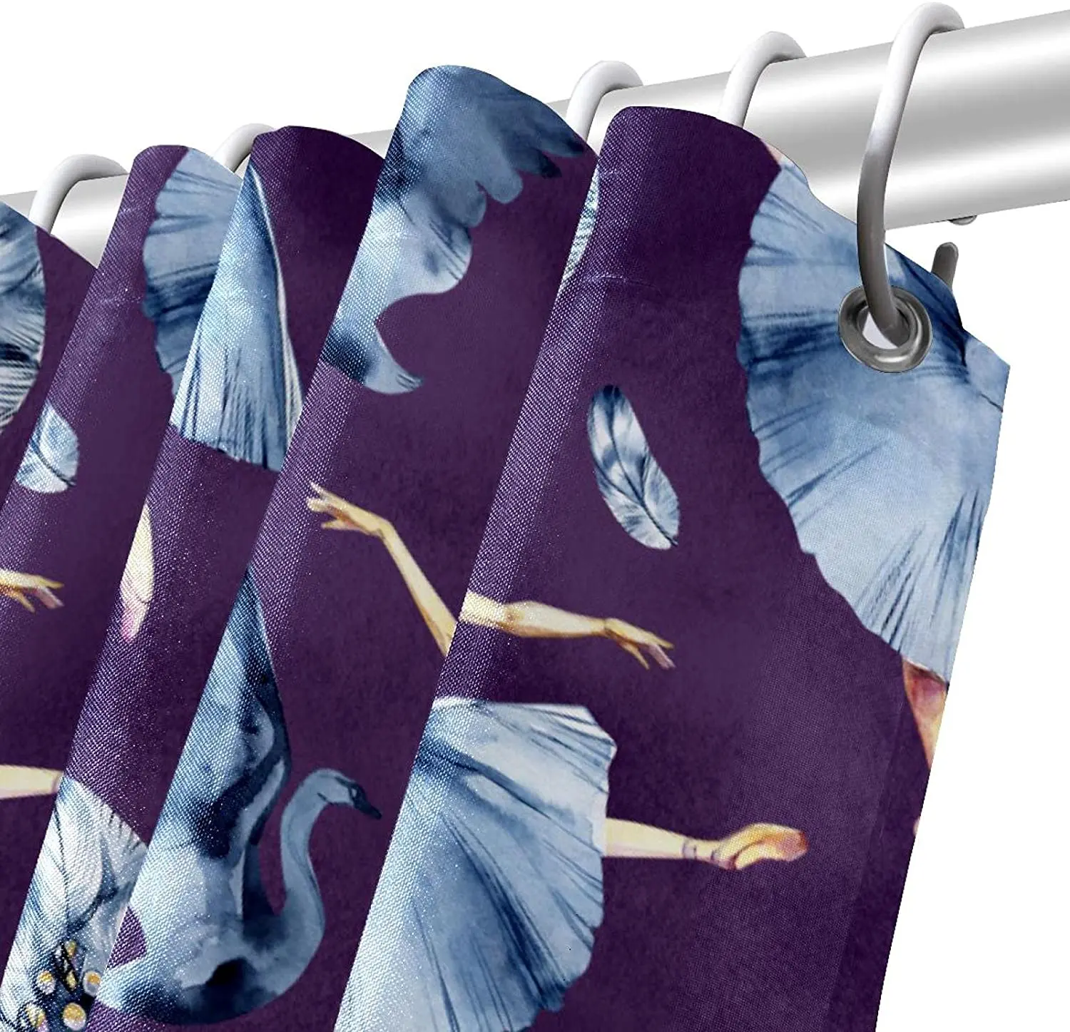 Занавеска для душа Балерина девочка с черным лебедем от Ho Me Lili занавеска ванной