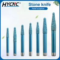 cone ball head composite brazing knife stone carving milling cutter marble carving tool cnc granite end mill