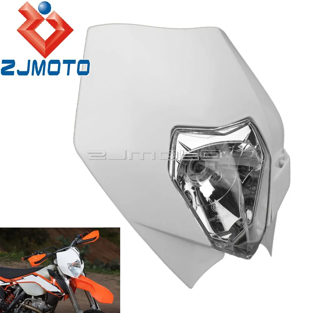 قناع للمصابيح الأمامية للدراجات النارية بتصميم إنسيابي للمصابيح الأمامية لدراجات Yamaha Suzuki SX EXC XCF SXF DRZ DR XT WR YZF TW 250 300 400 450