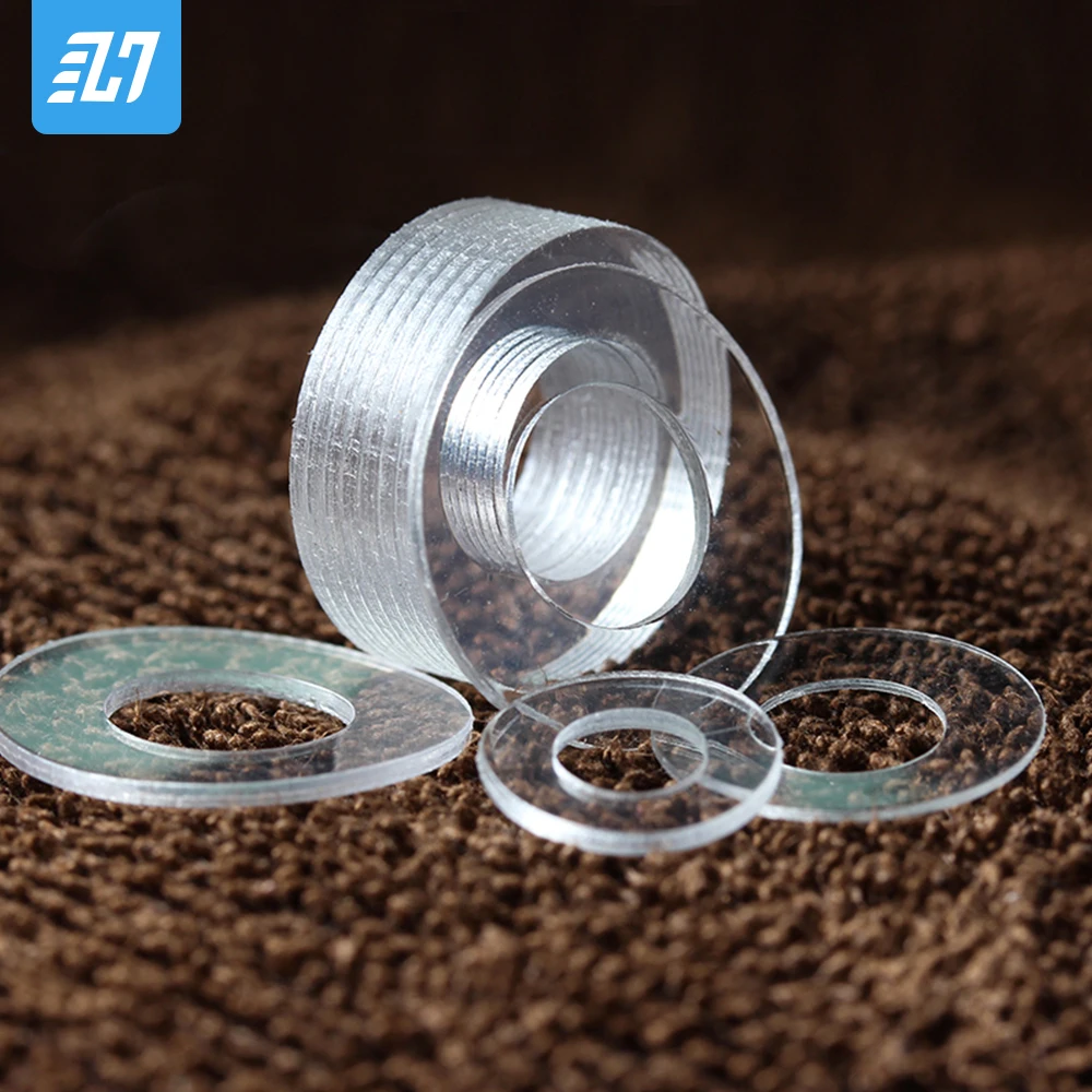 Твердая прокладка из ПВХ плоская пластиковая прозрачная изоляция для винтовых