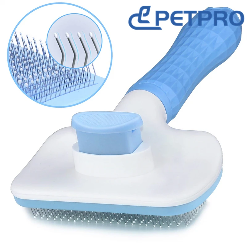 

Self Cleaning Slicker Brush for Dogs Cats Pet Grooming Tool, Hair Remover Comb Removes Undercoat, Shedding Mats and Tangled Hair