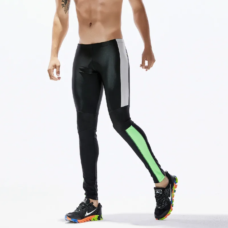 Колготки для бега мужские спортивные леггинсы брюки фитнеса тренажерного зала