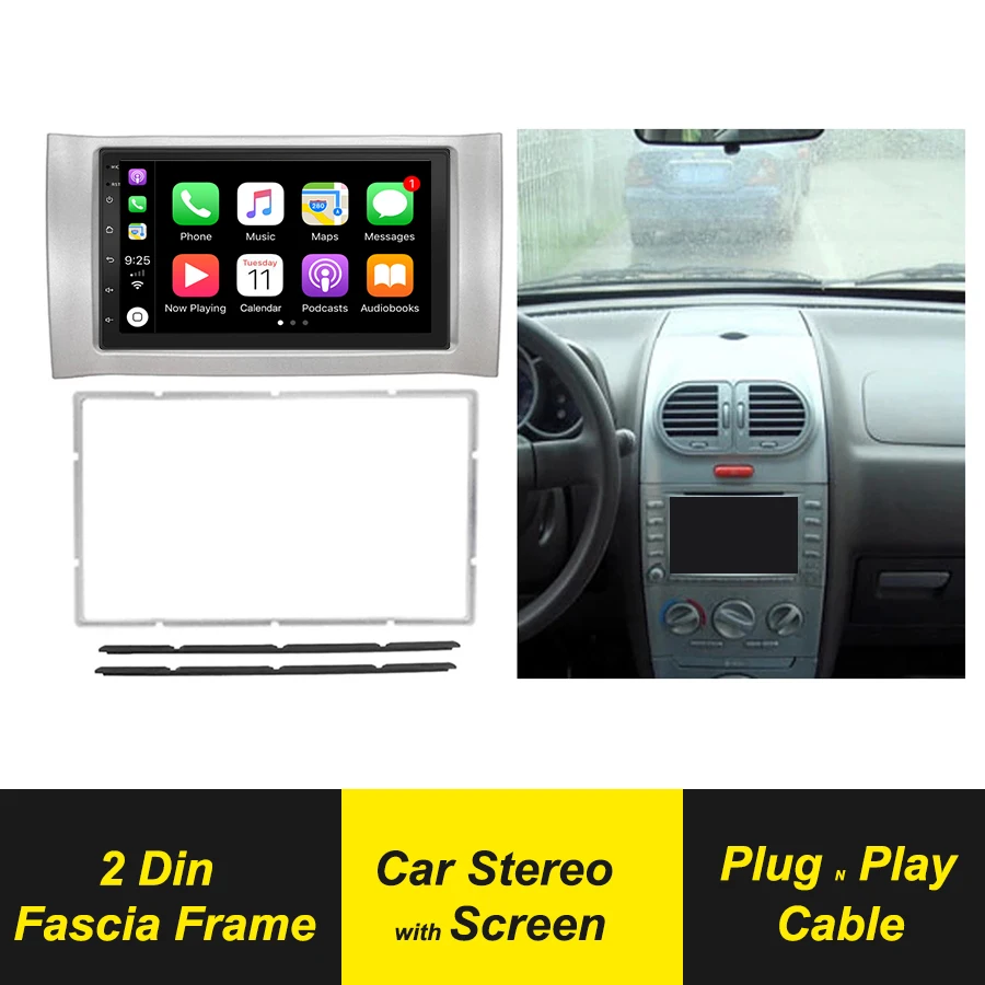 2 Din Fascia ДЛЯ CHERY Kimo (A1) 2007 J1 2009 стерео Автомагнитола Android плеер Facia Face Plate панель DVD GPS