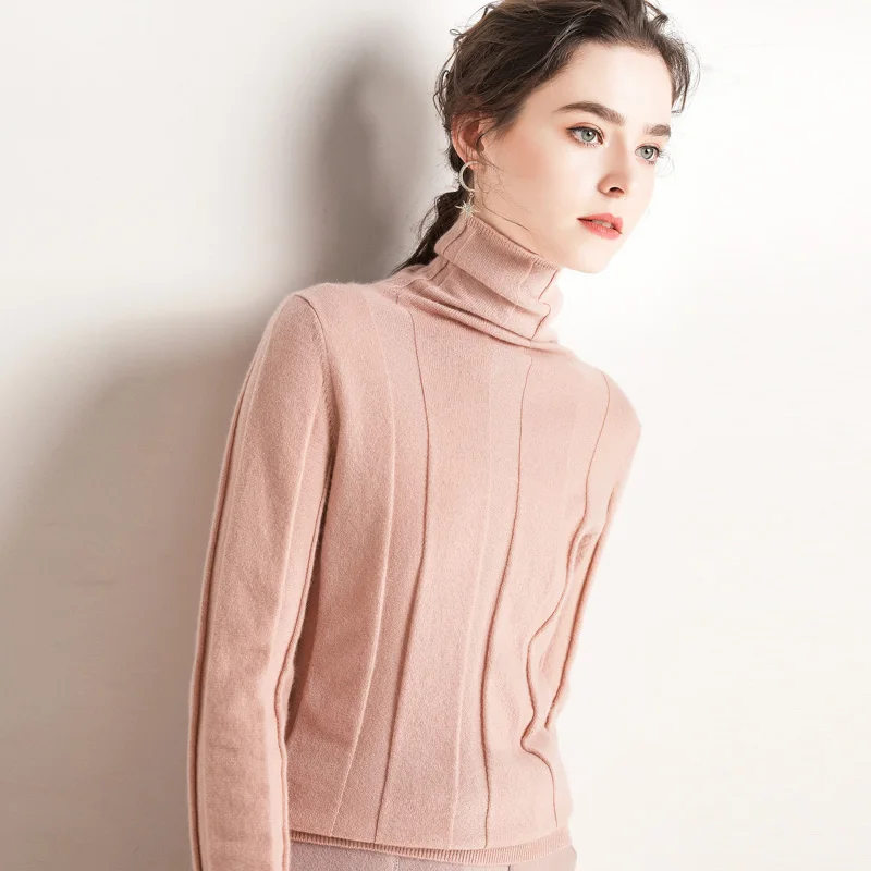 Женский свитер сезон осень-зима 2019 теплый вязаный женский с воротником-стойкой
