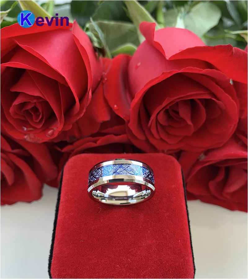 Женские обручальные кольца Engagemnet вольфрамовые мужские с ярким метеоритом и