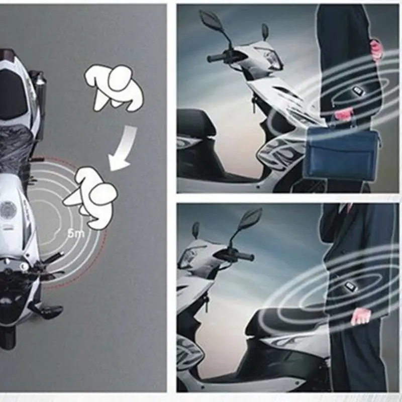 

Two Way Motorcycle Alarm Motorbike 12V Anti-theft Security System Start Alarms
