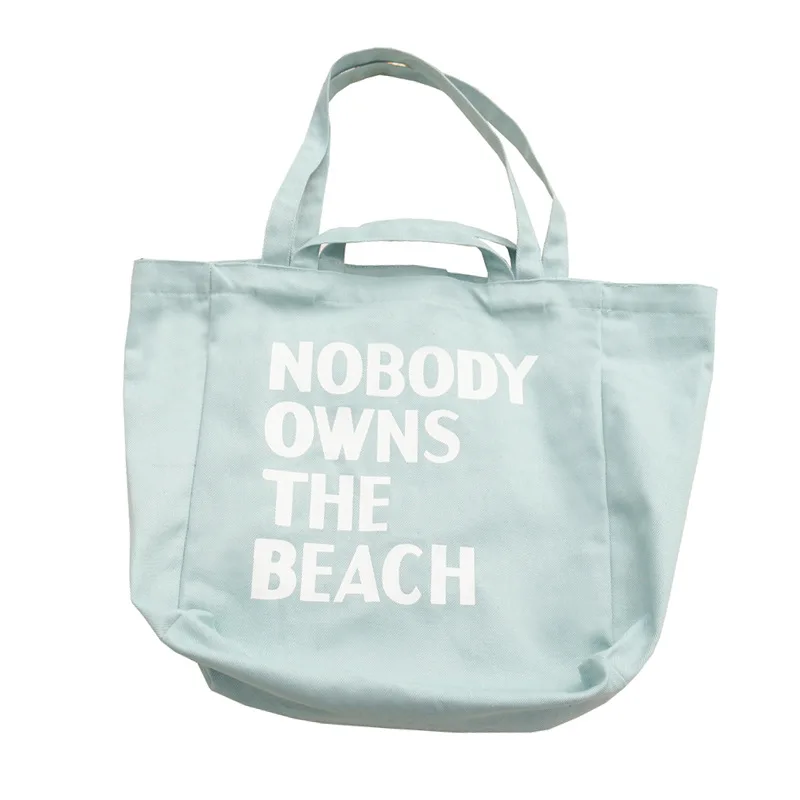 

Letters Print Canvas Shopping Bag for Women Female Casual Cloth Large Capacity Eco Handbag Tote Reusable Grocery Shoulder Bags