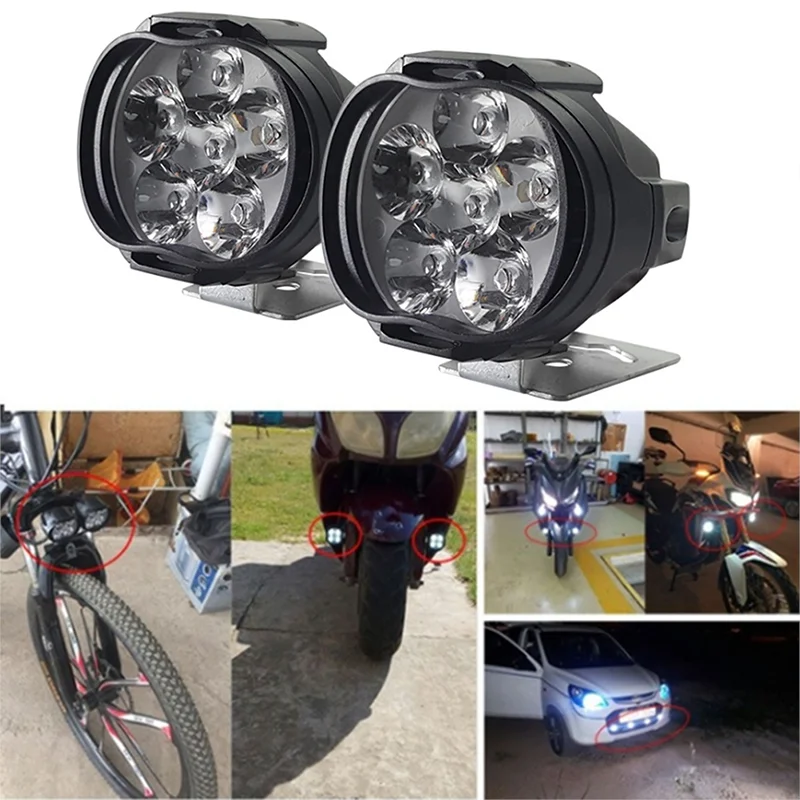 

6 LED Bright High Power 8W Motorcycle Fog Spotlight Led Light White Headlight Working Light DC 12V Driving 8W 1200lm