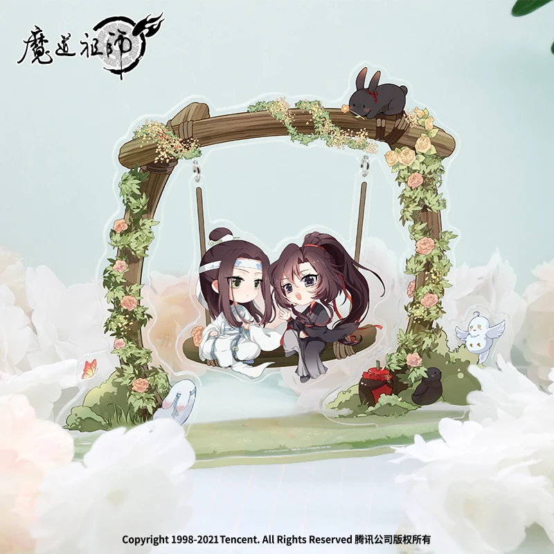 

Аниме Grandmaster of Demonic культивирование Wangji Wuxian цветок качели фотомодель пластина Мультяшные игрушки настольное украшение