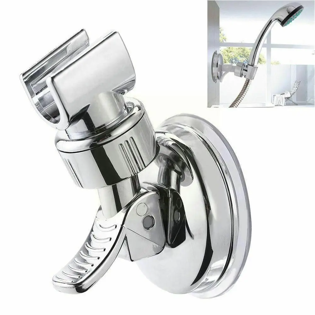 

Universal Adjustable Hand Shower Holder Suction Cup Holder Bathroom Shower Holder Plating Stable Head Full Rail Rotation Br H6F1