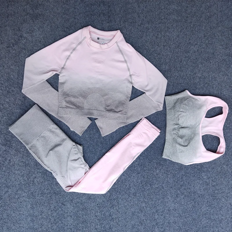 

Women Fitness Sport Yoga Suit Seamless Print Yoga Sets Leggings Fitness Sports Yoga Clothing Sport Gym Suits Stretch Run Clothes