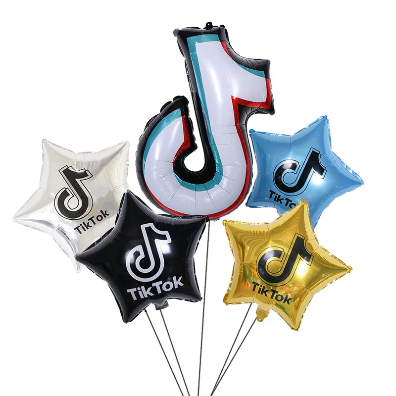 5 шт. чистый красный музыкальная нота воздушный шар 18 дюймов с рисунком