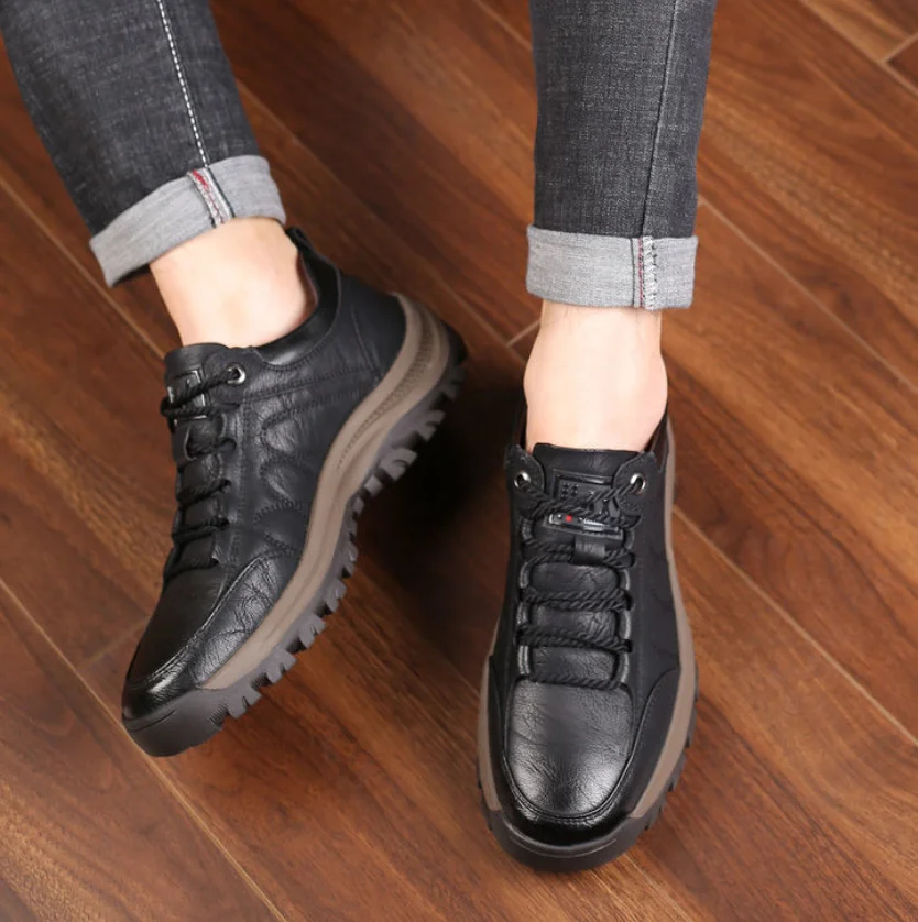 Повседневная мужская кожаная обувь LIYYV качественные мужские повседневные