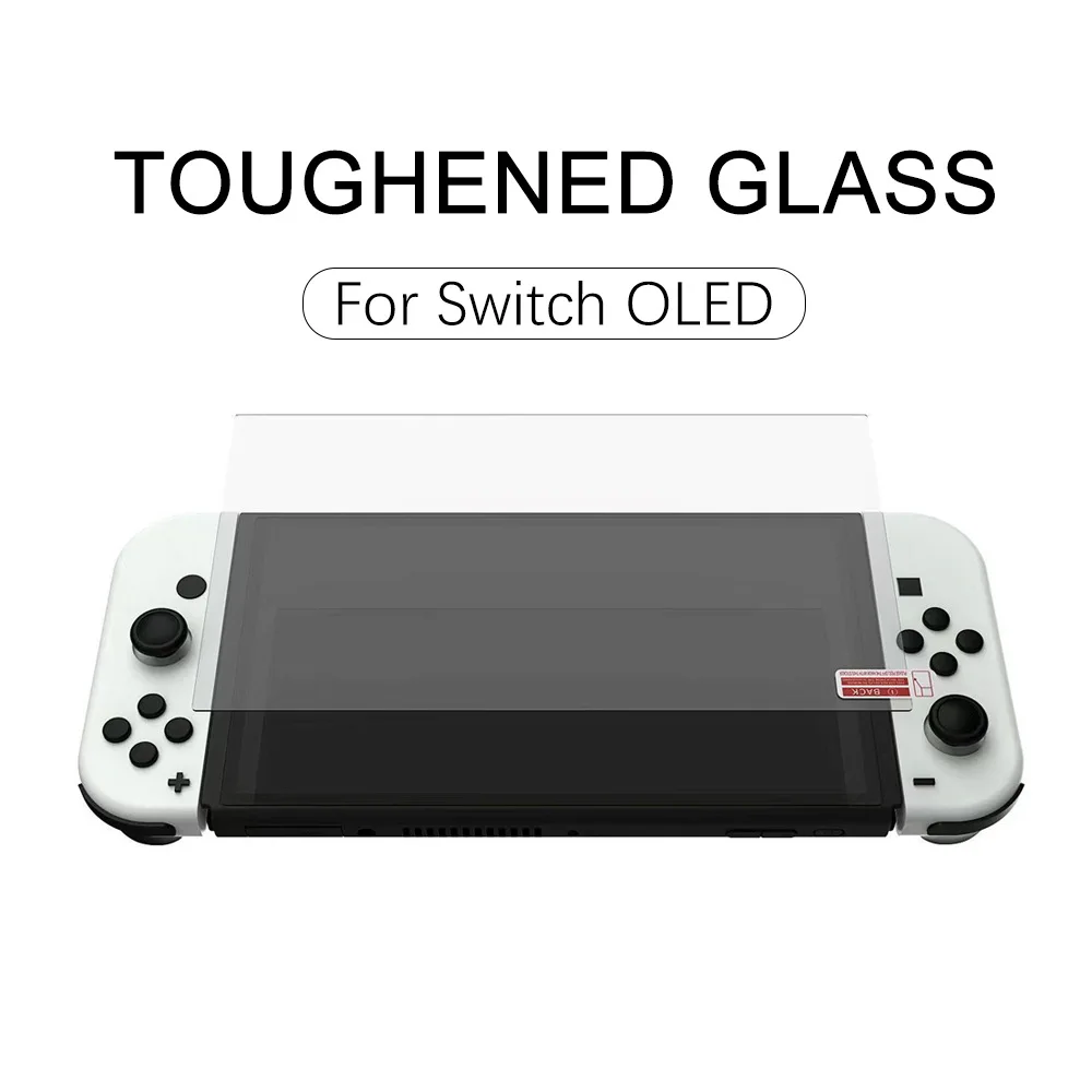 for nintendo switch oled console tempered glass screen protector hard packing scratch proof free global shipping