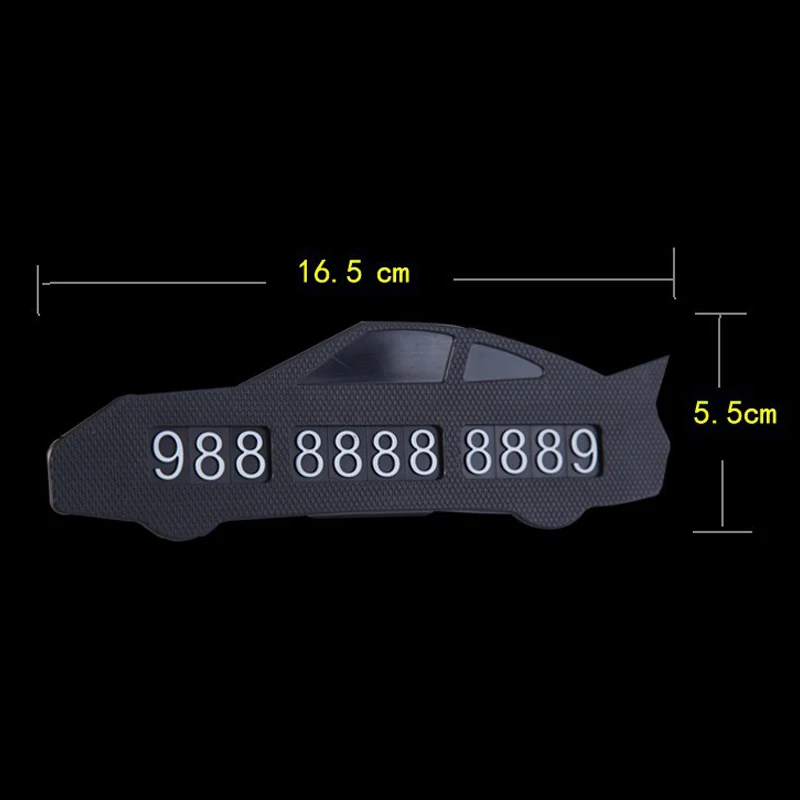 Черный цвет Скрытая автомобиля для временной парковочной карты ящик пластина