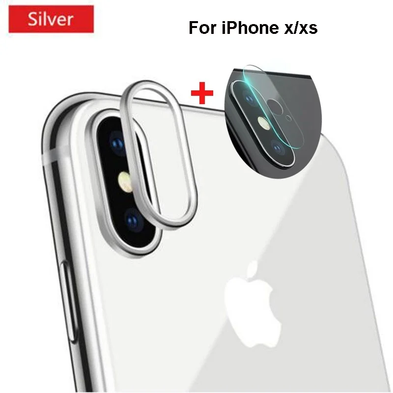 1 шт. пленка для объектива задней камеры + кольца корпуса IPhone Xr Xs MAX X / 7/ 8 Plus