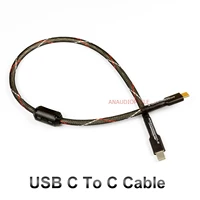 hifi usb c to c cable sliver plated usb type c to c audio data cable 5n mobile phone dac