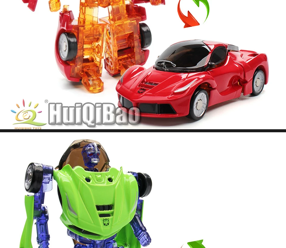 HUIQIBAO игрушки 8 см мини металлическая трансформация машина деформация робот сплав экшн игрушки Фигурки Развивающие игрушки для детей