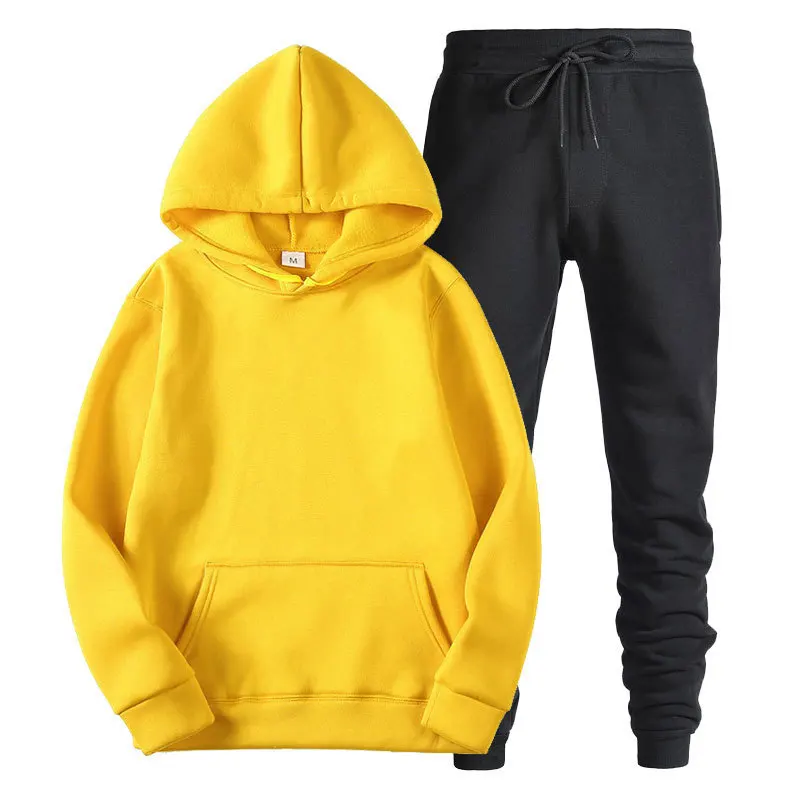 

2021 Fashion New Men's Hoodie Sports Suit Cotton Drawstring Sportswear Trend Fashion Autumn and Winter Long sleeve Pullover Suit