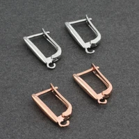 handmade supplies for diy earrings findings accessories fashion 585 rose gold color high quality earrings findings hook clasps