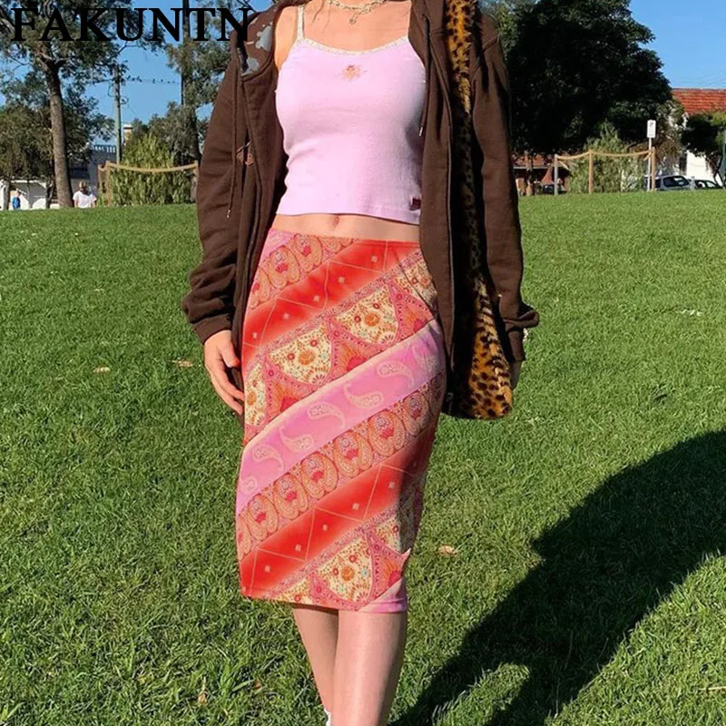 

y2k Skirt Women 2021 New Sexy Party Beach Outfit 2000s Kawaii egirl Cyber y2k Aesthetic Clothes Women Summer High-waisted Skirt