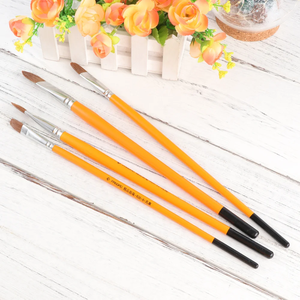 

12Pcs Professional Paint Brushes Wood Handle Oil Painting Brush Gouache Acrylic Oil Painting Brush for Students Artists Use