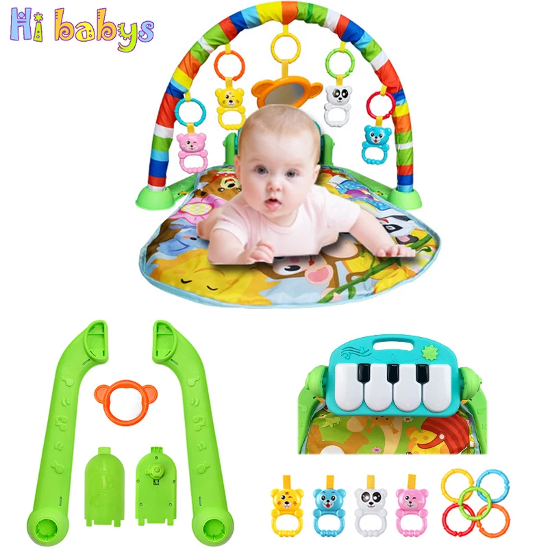 3 в 1 детский игровой коврик стойка для нот игрушки ползания спортзале пианино
