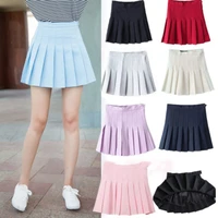 newest girls a lattice short skirts high waist pleated tennis skirt uniform with inner shorts underpants sports clothes women