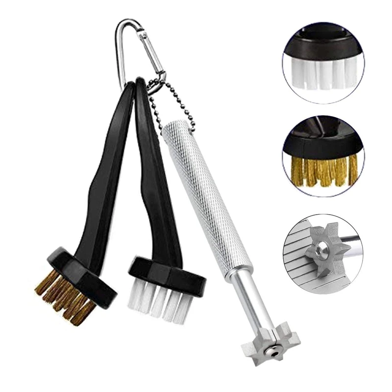 Набор инструментов для гольфа точилка и 2 Клубные щетки практичные чистые наборы