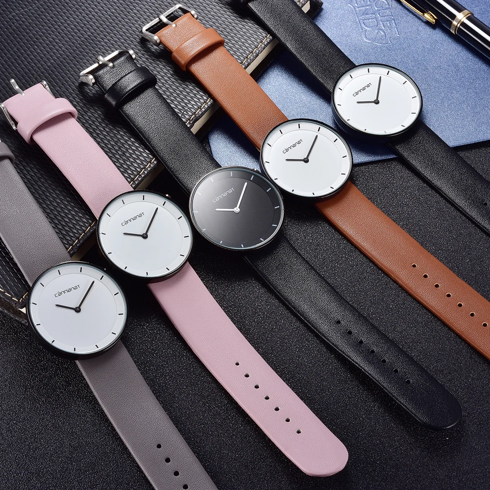 Часы наручные мужские и женские кварцевые простые брендовые люксовые Модные