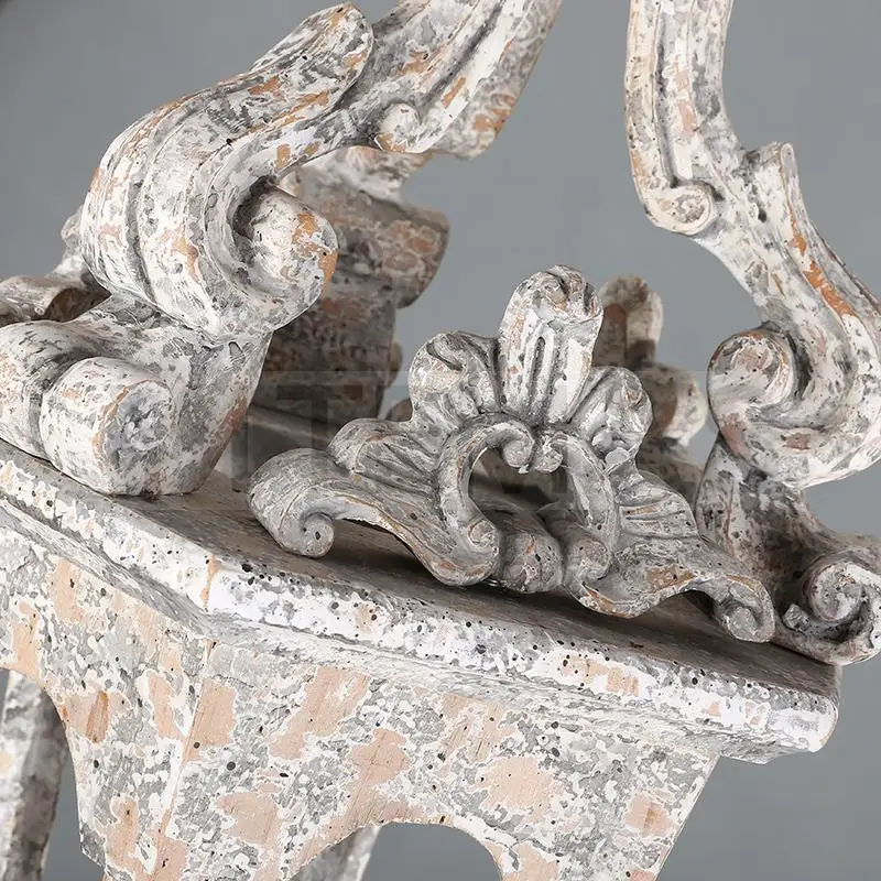 Французский роскошный античный светильник из белого дерева винтажный подвесной