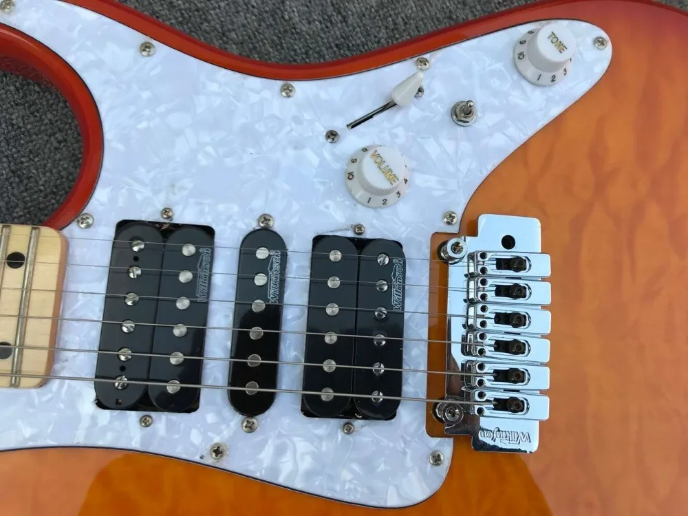 KSG AAA стеганая Кленовая электрическая гитара Уилкинсон Магнето звукосниматели