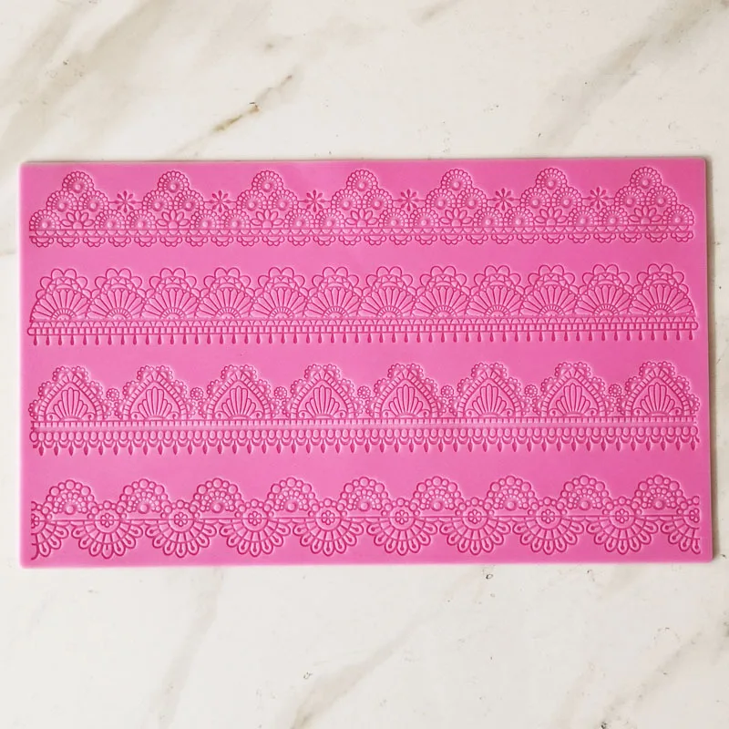 

Кружевная подкладка, силиконовая форма для украшения торта, 3D форма для мастики, пищевой класс K934