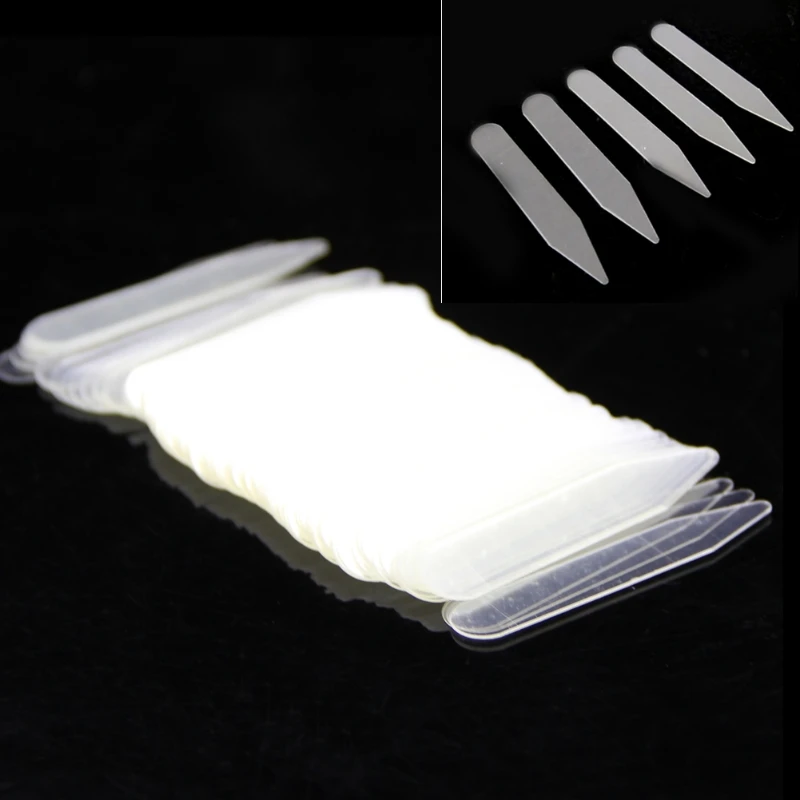 

896E 200/400/800Pcs Men Women Formal Bones Shirt Collar Stiffeners Stays Tabs Plastic