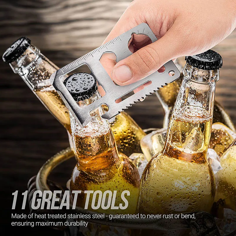 11 в 1 портативная тактическая карта из нержавеющей стали|Принадлежности для