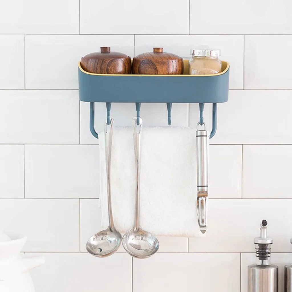 Punch-Free Plastic organizer bathroom Shelf Shower Shampoo Holder storage Rack Organizer articulos para el hogar | Дом и сад
