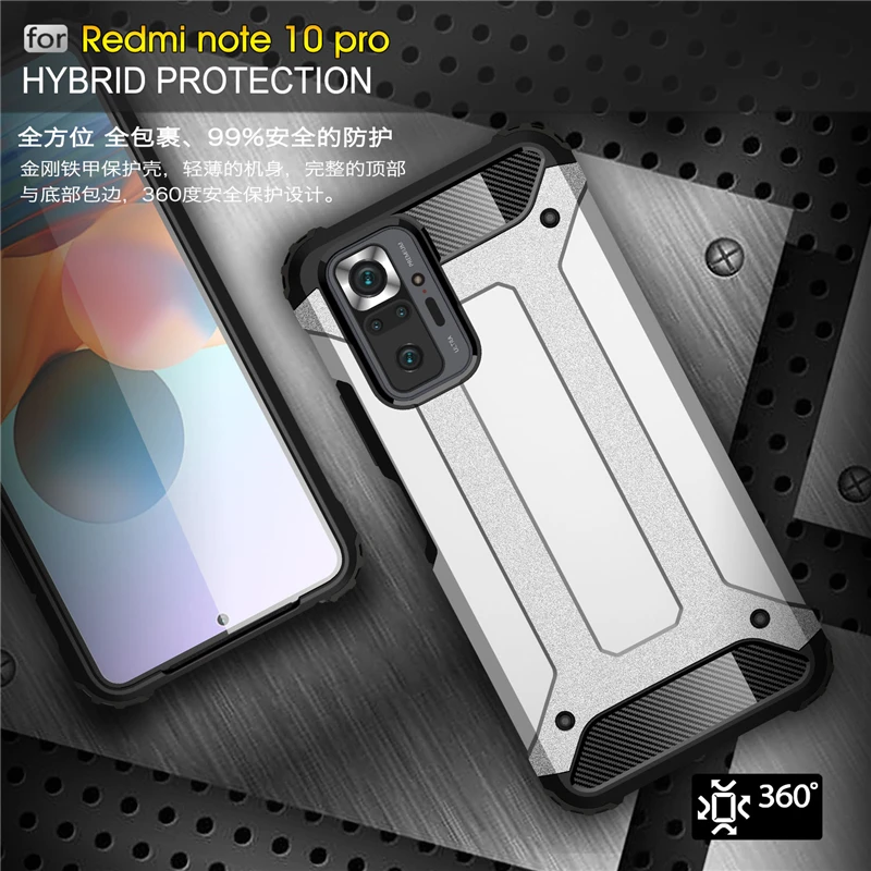 for xiaomi redmi note 10 pro case for redmi note 10 pro cover rubber hard protective cover for redmi note 10 pro poco m3 pro x3 free global shipping