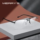 Мужские классические квадратные очки MERRYS, дизайнерская оправа для очков, роскошные очки с двойной перемычкой по рецепту, оправы, оптика S2311