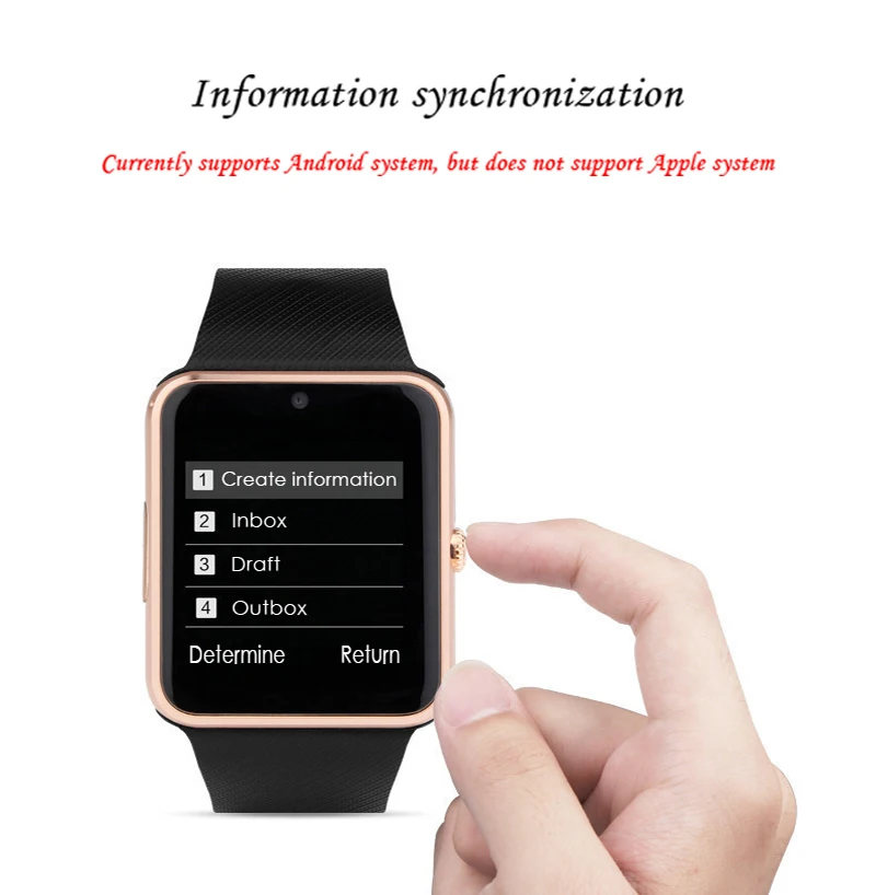GT08 Смарт часы Smartwatch Android телефон для iPhone Reloj Inteligente фитнес поддержка средства для отслеживания Sim TF карта камера мужская мода