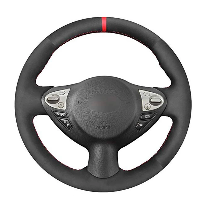 

Ручная прострочка мягкая черная замша чехол рулевого колеса автомобиля для Infiniti FX FX35 FX37 FX50 2009-2013 QX70 Nissan Juke 370Z