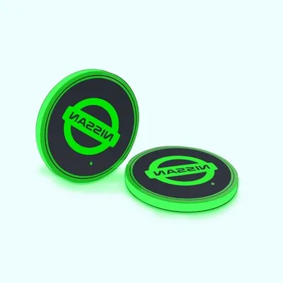 1 шт. автомобильный 7-цветный светодиодный светильник с USB чашкой светящаяся горка